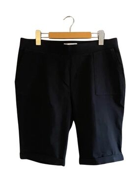 89th & Madison Black Bermuda Shorts Cuffed Hem – Size Large GUC